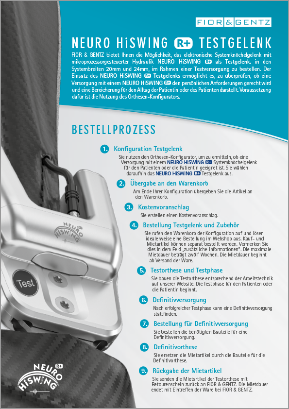 Prospekt NEURO HiSWING R+ Testgelenk